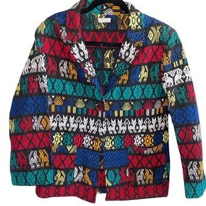 Vintage Guatemalan multicolored embroidered jacket